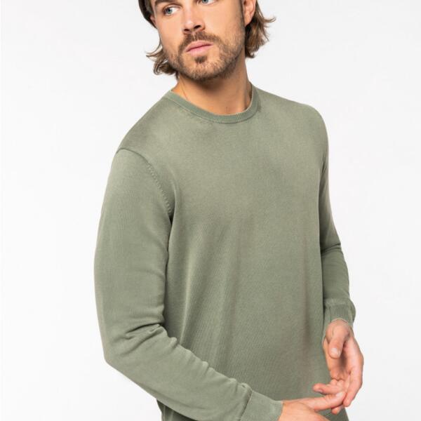 Herren Pullover Washed Crewneck NS914 Miniaturansicht