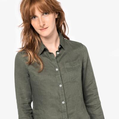 Leinen-Bluse für Damen NS505 Miniaturansicht