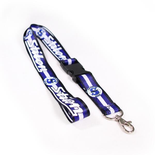 Lanyard, 20 mm breit, beidseitig bedruckt, mit Karabinerhaken und Clip Miniaturansicht